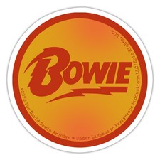 David Bowie Roter Schriftzug Mit Blitz Aufkleber Sticker, max. 10 x 10 cm