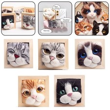 Kreatives Plüsch Puppenherstellungsset Katzenkopf Fotorahmen Handarbeit Materia