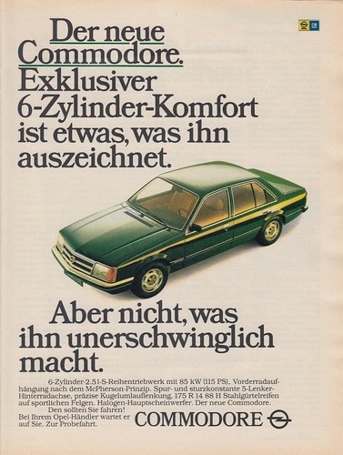 Opel commodore reklame - c,