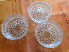 ORIGINAL  DDR 3  Plaste Kompottschalen Leicht Durchsichtig Unbenutzt