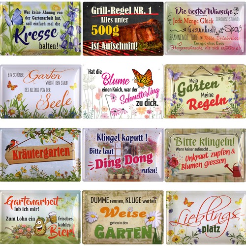 Garten blechschilder schild - blechschilder,