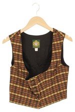 HAMMERSCHMID Trachtenweste Damen Gr. 42/XL Braun Kariert Vintage