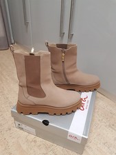 Ara Boots, Stiefeletten, Schuhe Damen Beige Echtes Leder Gr.39,5/6