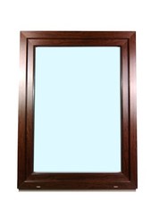 Kunststofffenster Salamander 90x120 cm (b x h), Mooreiche, 1-flügelig