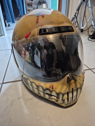 Custom airbrush skull motorrad - custom,