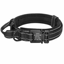 Taktisches Hundehalsband mit Gravur und Griff Reflektierend Halsband Nylon