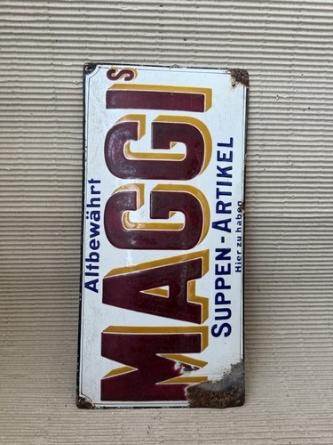 Altes emailleschild maggi - maggi, um