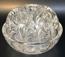 REIMS Ikebana Glas Blumensteckschale/Igel 19 Löcher Made in France Vintage