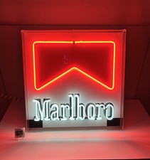 Marlboro Leuchtreklame mit Neonröhren 80er 90er Vintage Schild Kneipe Kiosk