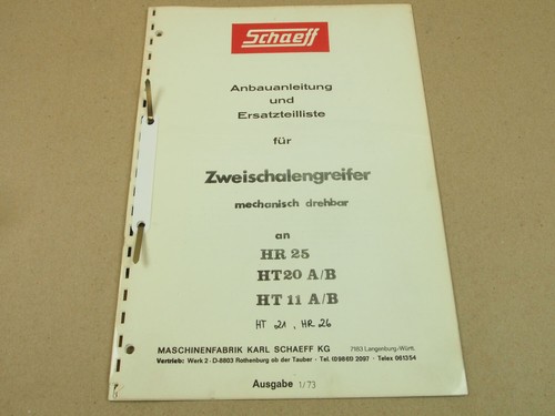 Schaeff zweischalengreifer - schaeff,