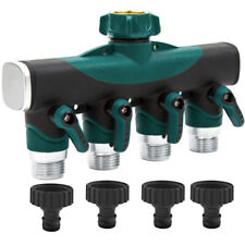 2/4Wege 1/2" 3/4" Wasserverteiler Messing Gartenschlauch Wasserhahn Verteiler