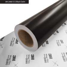 54,24€/m² Autofolie Carwrapping Luftkanäle S12 Satin Black 3M 2080™ 152cm x 20cm