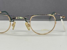 Maxima Brille Herren Damen Rund Panto Grün Gold kleine Gläser 40 22 NP:294€