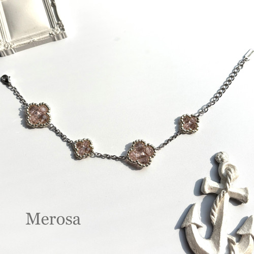 Kleeblatt kristall armband - kleeblatt,