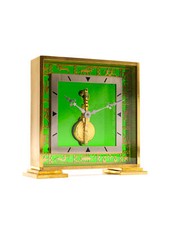 LeCoultre Stiluhr Tischuhr Stabwerk mit Zodiak Skala