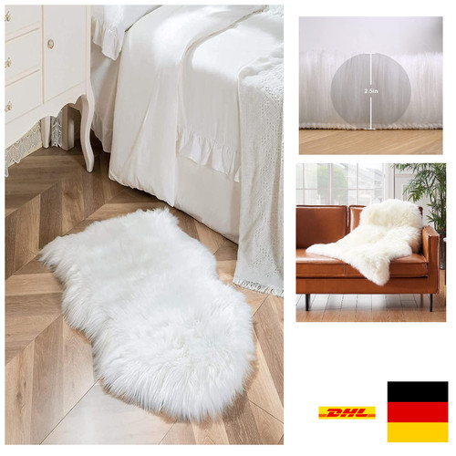 Teppich faux lammfell 60x90cm - teppich,
