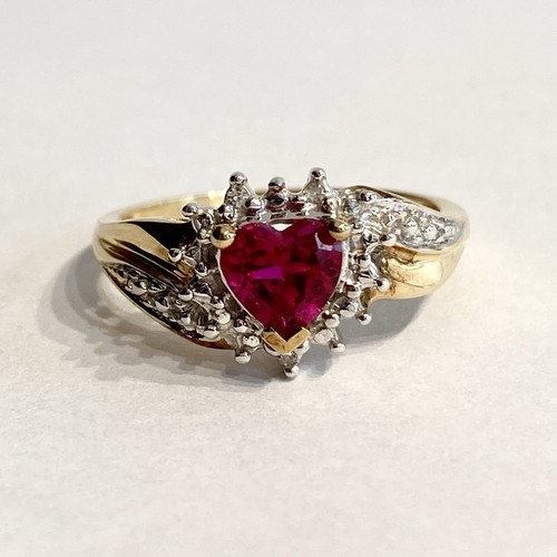 Herz ring gold - ring, kt