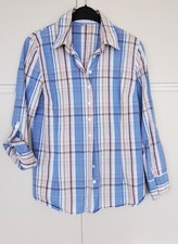 Bluse TOPP Oberteil, blau-weiß-rot gestreift, Gr. 40, pflegeleicht