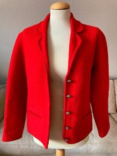 SIGI SCHEIBER Tyrol Zeitlos schöner Damen WOLL Blazer Sakko Jacke 42 Knall Rot