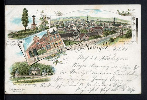 Neviges 1904 schloss - ak,