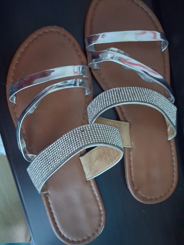 Silberne flip flops - flip, gr