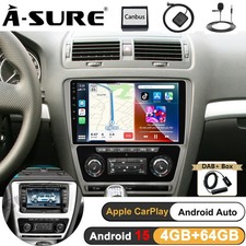 DAB+ 4+64G Android 15 Autoradio CarPlay Navi Für Skoda Octavia 1Z3 1Z5 2004-2013