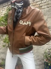 Edle coole vintage La Martina SADDLERY Lederjacke GrM/38-40 braun Polo Argentino