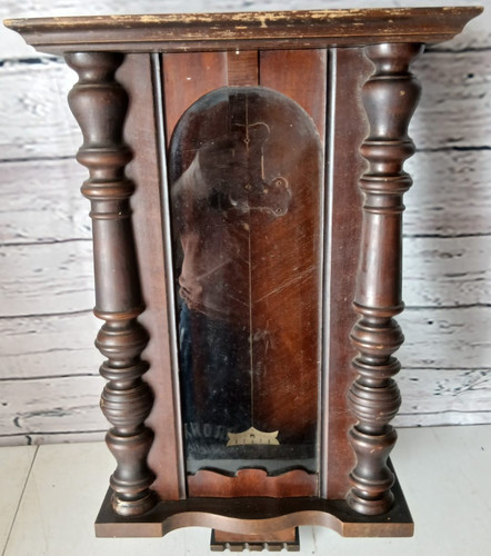 Vintage holz wanduhr - holz, gehäuse