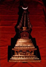 Postcard Mongolei MONGOLIA Ulaanbaatar ULAN BATOR Fine Arts Museum: Stupa Brass