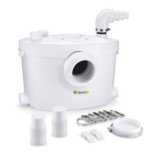 Sanigo Hebeanlage 400W Abwasserpumpe 135L/Min 8,5m für 3/1 WC Dusche Waschbecken