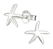 925 ECHT SILBER ⭐ Ohrstecker Stern Seestern  8 mm, Paar / Einzeln