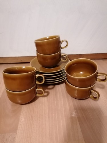 Ddr kaffeetassen set braun - set, 6