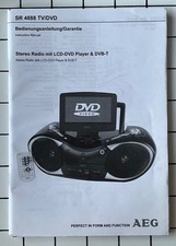 AEG SR 4888 TV/DVD Bedienungsanleitung Stereo Radio mit LCD-DVD Player …