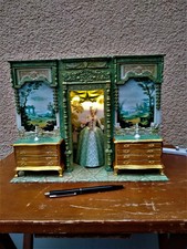 Miniatur 1/12 Tür Portal Eingang  Rokoko Marmor grün Louis XVI OOAK Puppenhaus