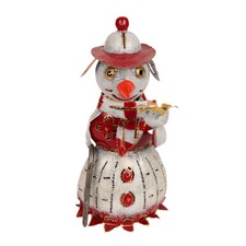 Schneemann / Windlicht, mit