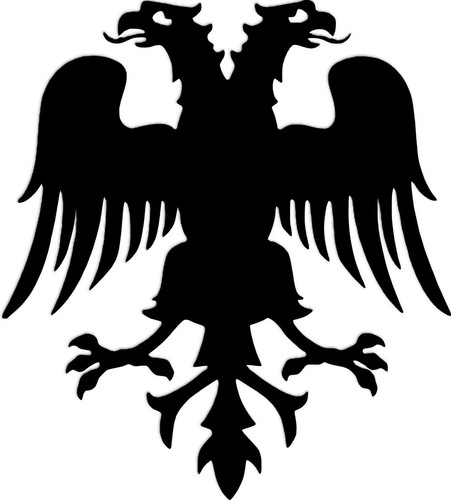 Albanischer adler aufkleber - 3x,