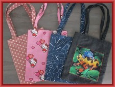 💥SALE💥kleine Einkaufstasche Stoffbeutel Buchtasche Shopper Patchwork GEFÜTTERT