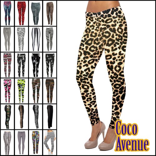 Damen bedruckte leggings - bedruckte,
