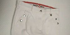 Horze Damentunierreithose Tunier Stiefelreithose weiß Vollbesatz Leder Größe 36 