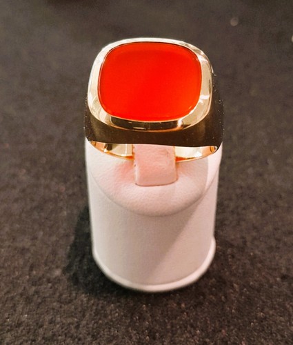 Herrn onyx ring 333 gold - gr, 65