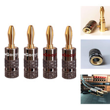 Bananenstecker 4 Stück 24k