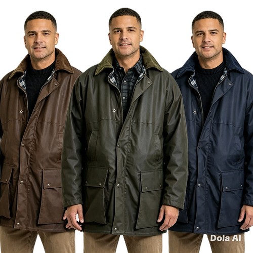 Herren wattierte wachsjacke - herren,