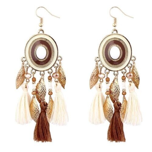 ൠ ohrringe ornament braun - ൠ,