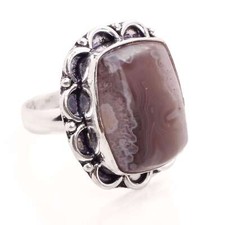 Achat Edelstein Versilbert