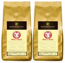 Kaffee Herz und Seele 2x500g ♥ Frisch gerösteter Premium-Kaffee ganze Bohnen 1kg