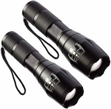 2Stk Polizei LED Taschenlampe Taktische Militär Zoom Camping Flash licht Neu DE