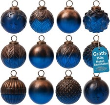 Weihnachtskugeln 12er set glas - weihnachtskugeln,