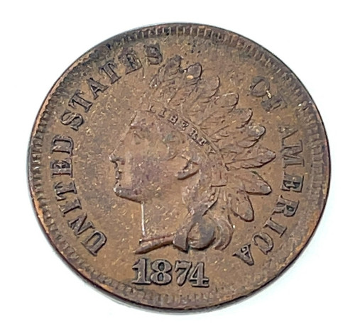 1874 indianer cent extra - 1c, in