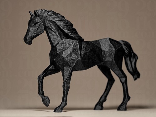Geometric horse figurine - figurine, |