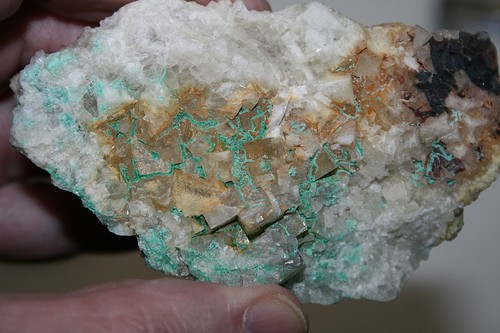 Fluorit malachit grube - fluorit,